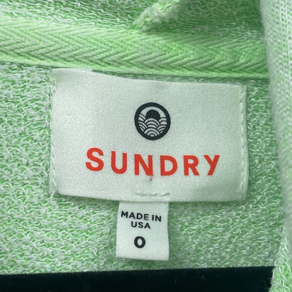 Revolve Sundry Basic Hoodie in Pop Lime Green Size 0 / US Womens XS - Picture 4 of 8